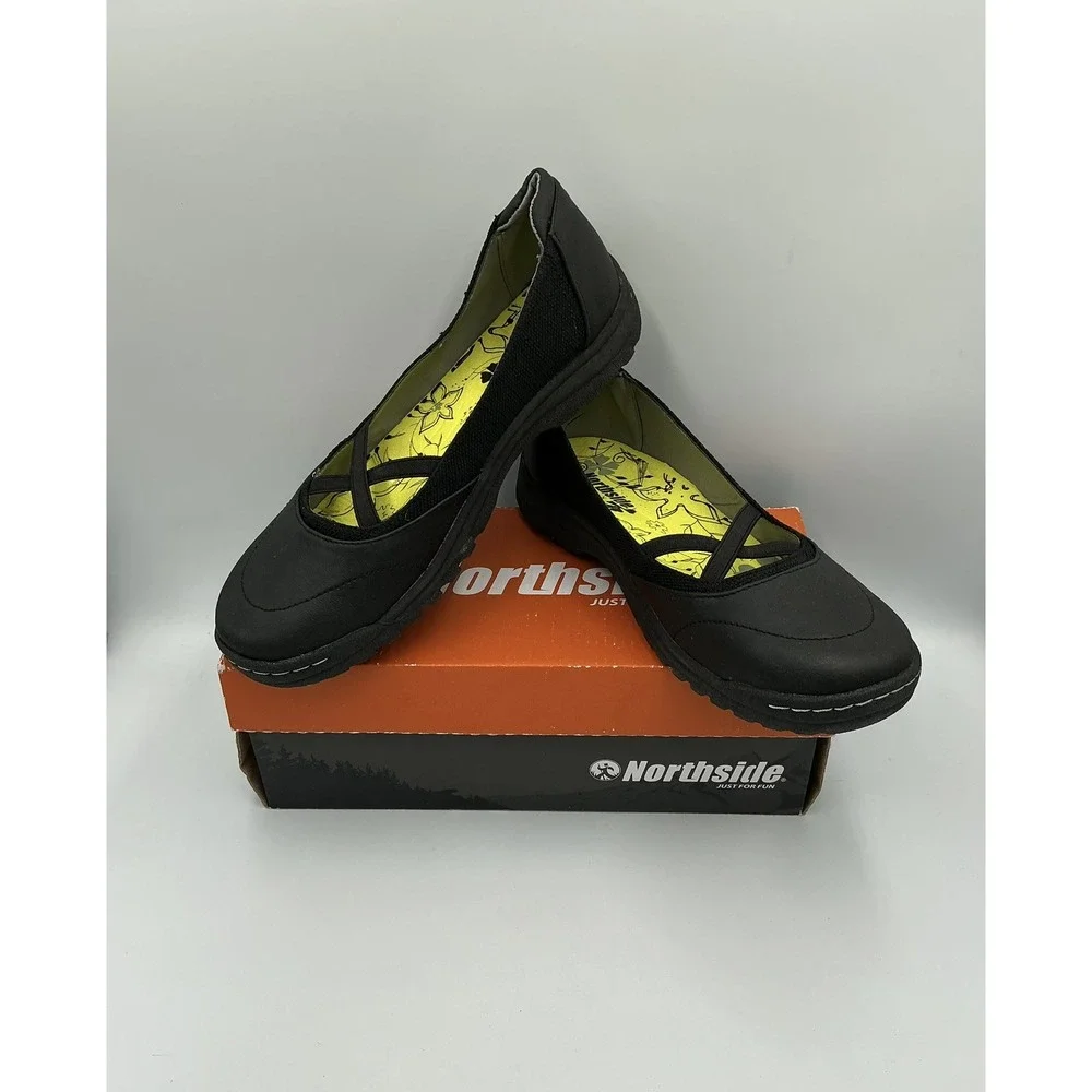 NEW Northside Women's Black low heel ,sports  closed toe/ heel sandal Size 10